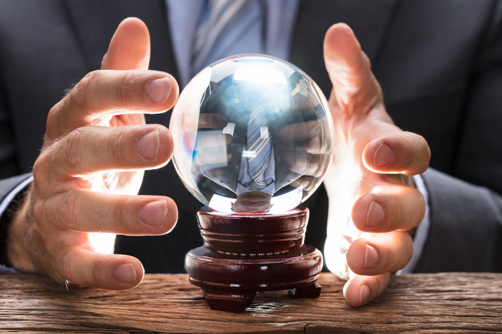 Managed security service professional looking into crystal ball